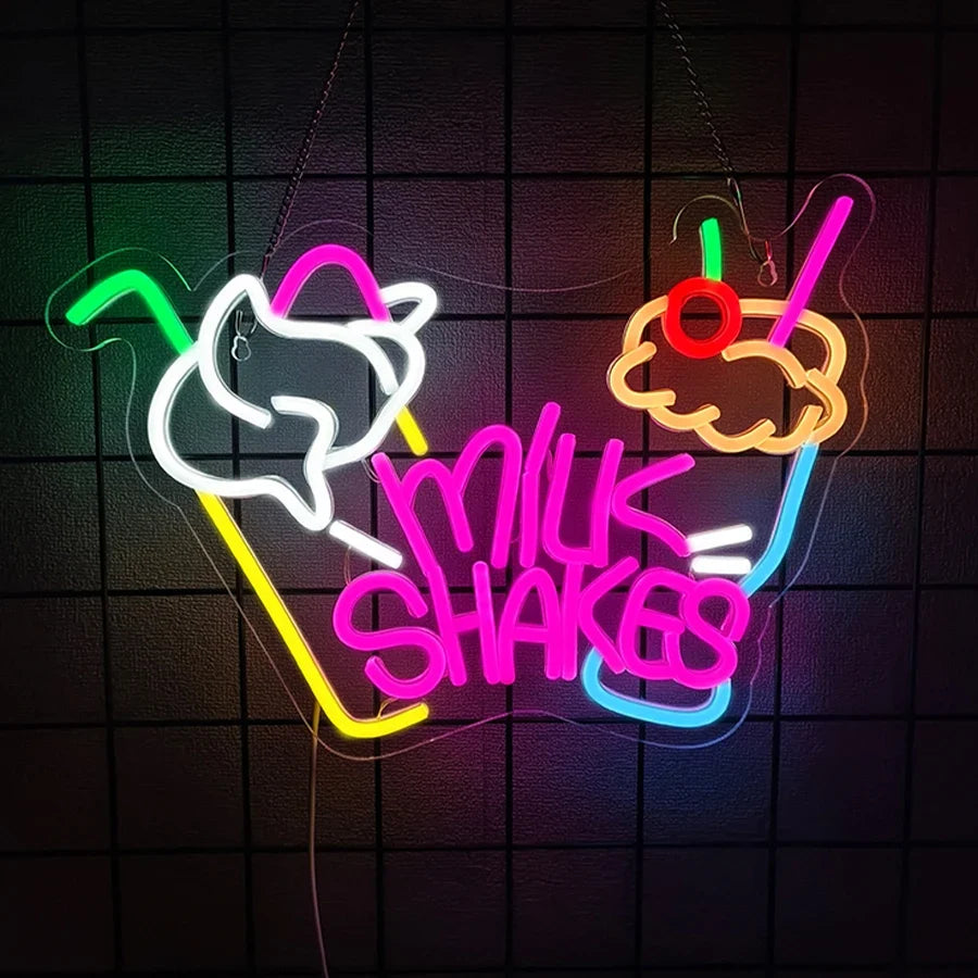 Dessert Series Led Neon Signs, Used For Wall Art Decor, Bakery, Coffee Shop, Shop, Kitchen, Ice Cream Shop Business Wall Lamp.