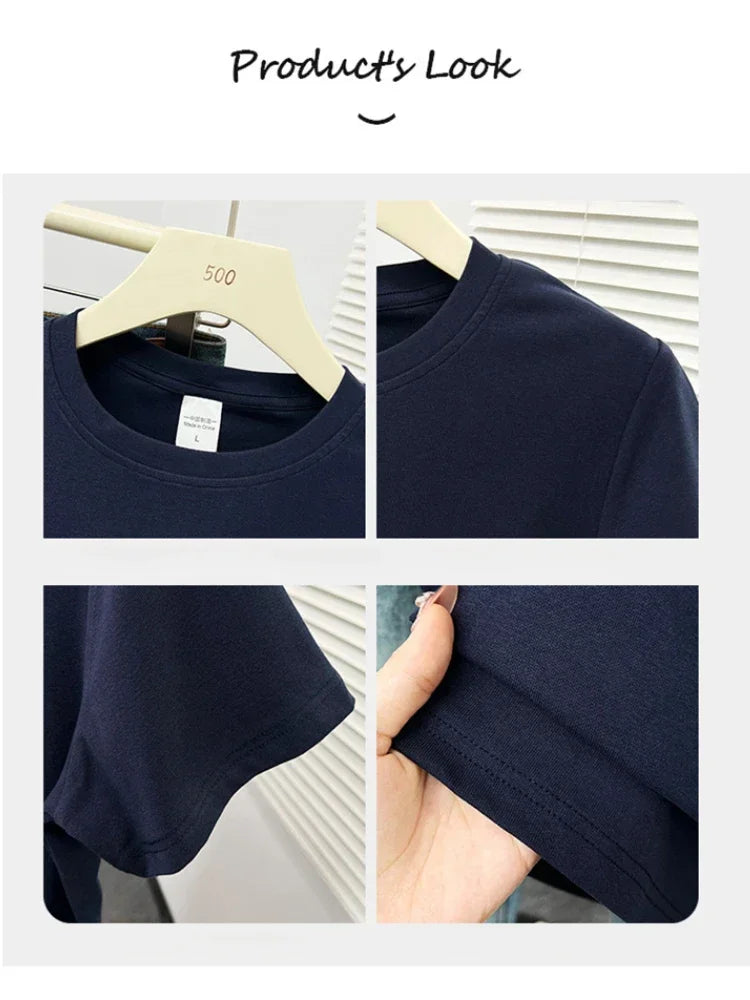 2026 Summer New High Quality Casual T Shirt Sexy Short Sleeved Sleeves Fashion Trend Solid Women Clothing Y2k Tops