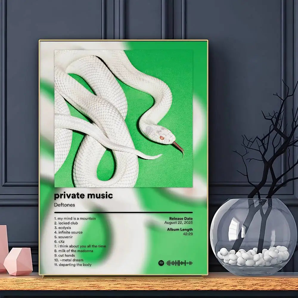 D-Deftones Private Music Poster HD Art Sticky Wall Waterproof Home Living Room Bar Decoration
