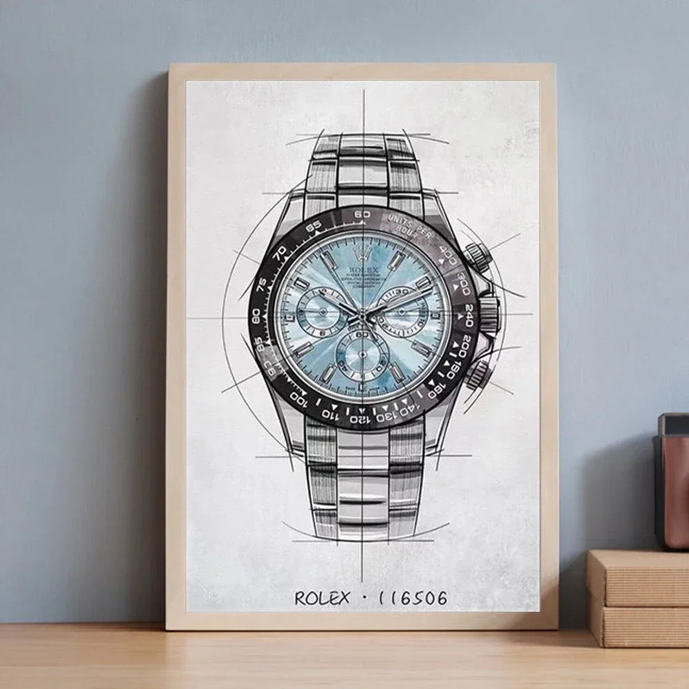 Brand Watch Line Room Living Canvas Painting Wall Art Home Decor