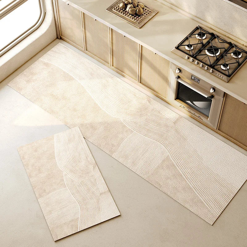 VIKAMA1/2PCS Japanese Simple Wind Diatom Mud Mat Absorbent Quick Drying Long Kitchen Mat Toilet Bathroom Non-Slip Foot Mat