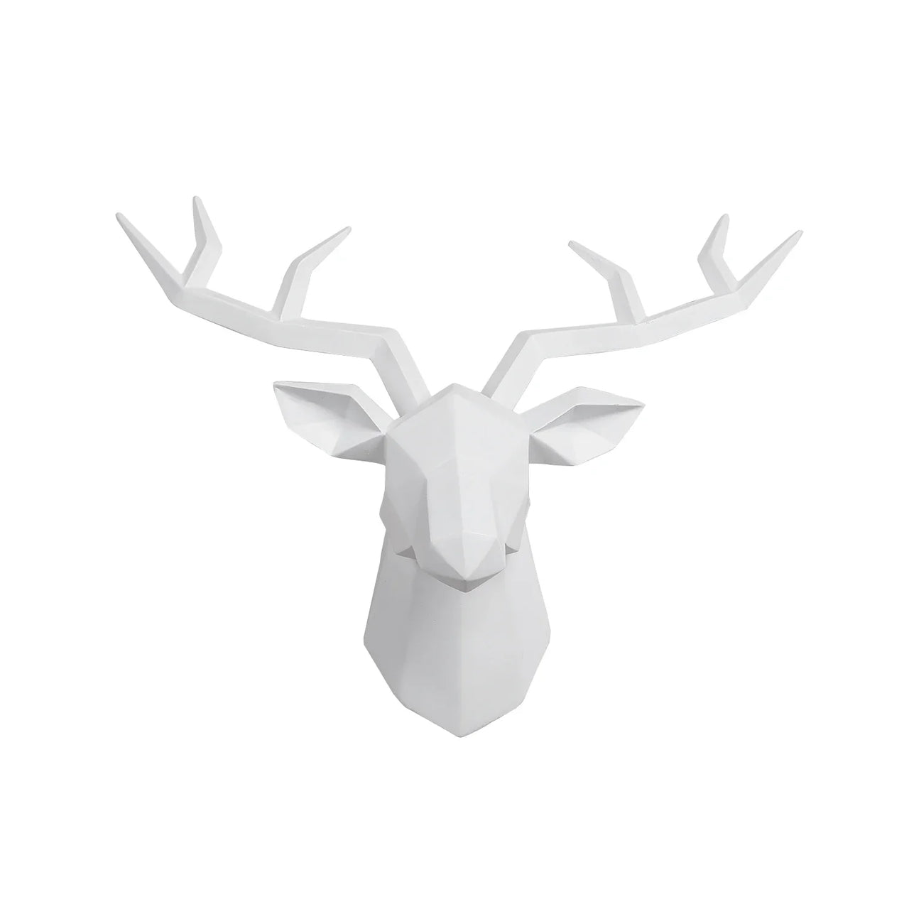 Deer Head Sculpture Animal Statue Figurines Wall Hanging Creative Elk  Art Antlers Statuette for Office Decoration Wall Mount