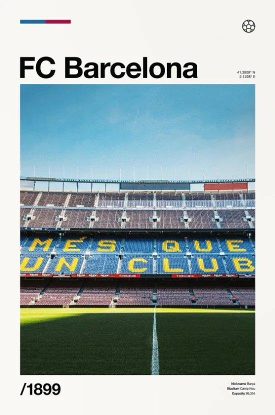 Famous Stadium Football Poster Football Fans Wall Art Decor Canvas Painting Stadium Minimalist Prints Aesthetic Wall Decoration