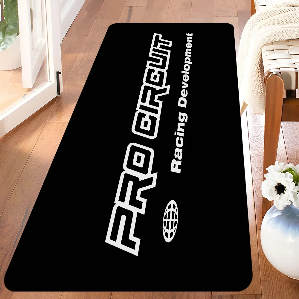VIKAMA Flannel Racing Grade Long Rug Decorative Non-Slip Soft Cozy Soundproof Bedroom Sofa Bedside Long Rug Home Decoration