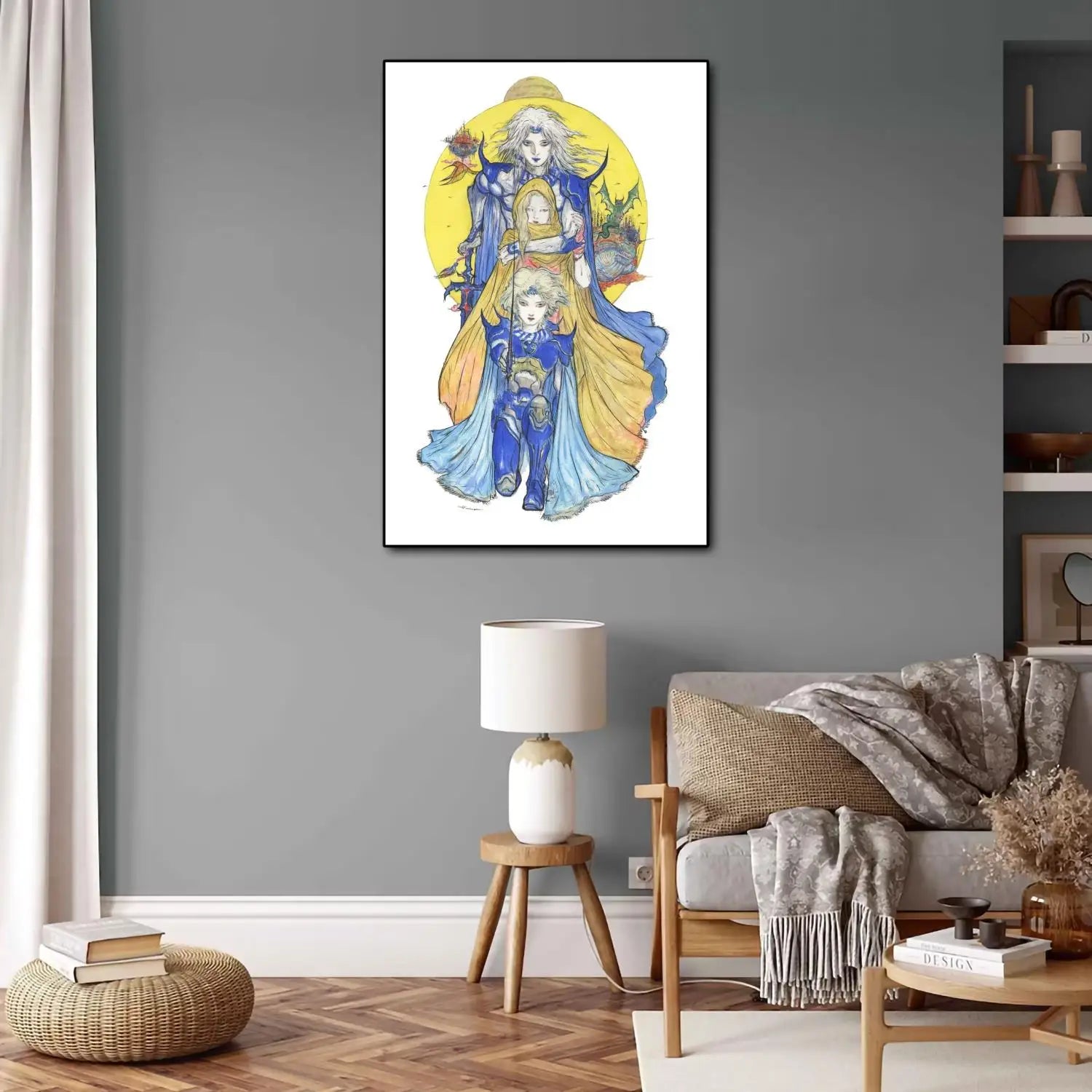 Yoshitaka Amano Final Fantasy Anime Video Game Canvas Art Poster and Wall Art Picture Print Modern Family bedroom Decor Posters