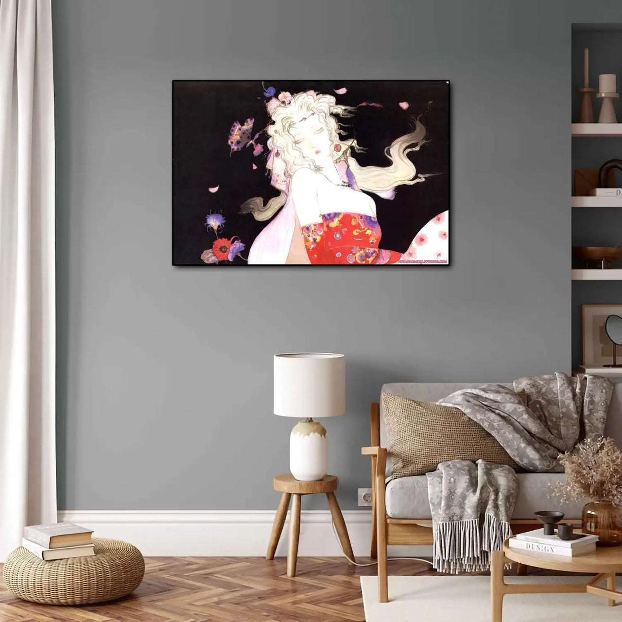 Yoshitaka Amano Final Fantasy Anime Video Game Canvas Art Poster and Wall Art Picture Print Modern Family bedroom Decor Posters