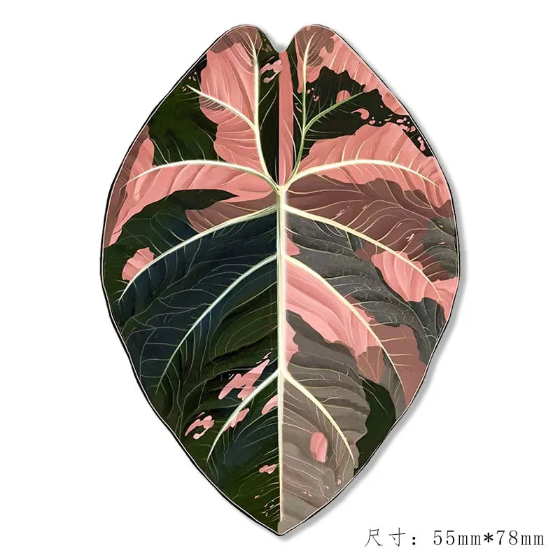 Simulated Plant Mushroom Magnetic Refrigerator Sticker Creative Gift Simulated Leaf Flat Refrigerator Sticker Home Decoration