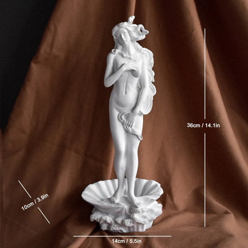 Ancient Greece Venus Emerging Goddess Resin Sculpture Handmade Classical Female Statue Aphrodite Ornament  Decor Art Collector
