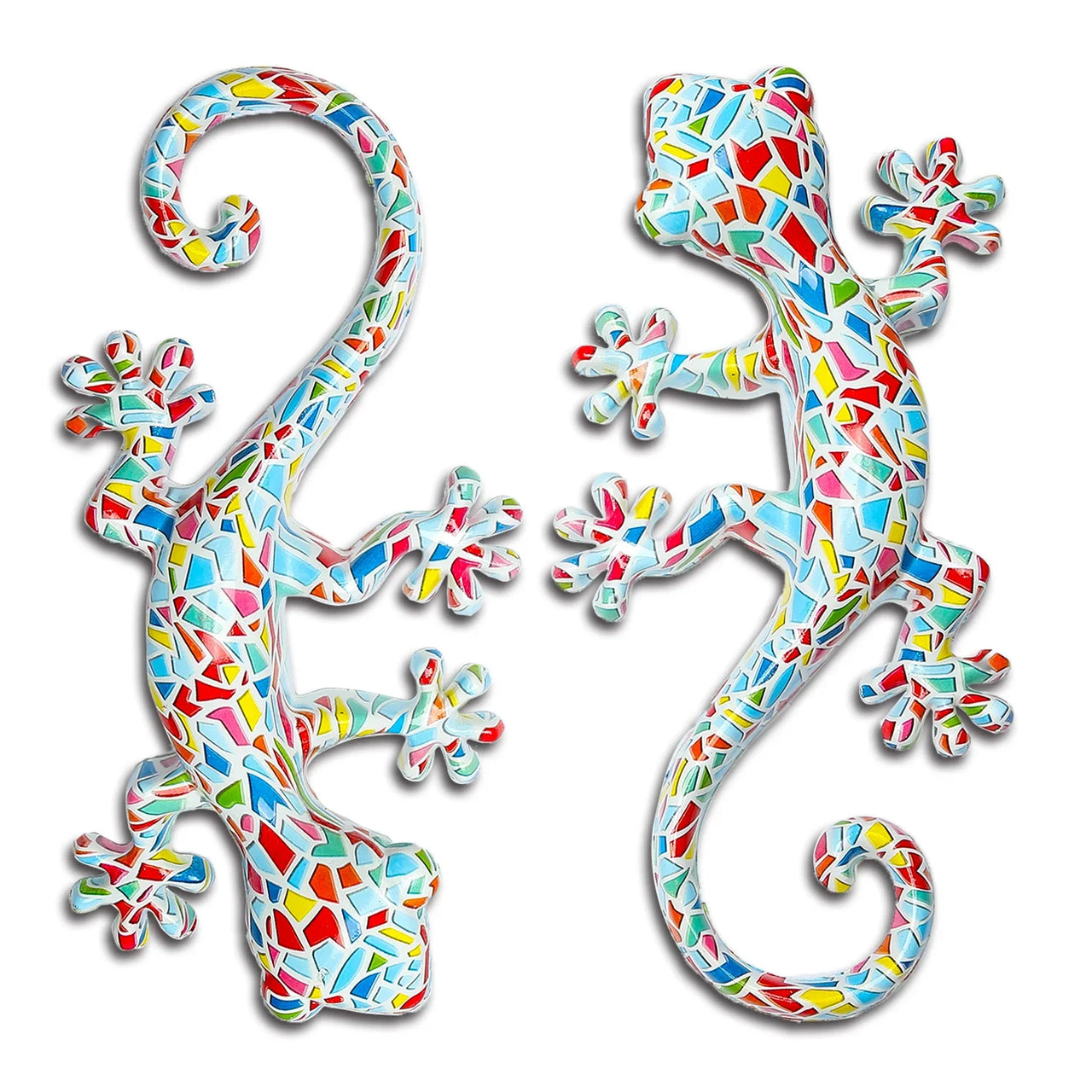 Garden Decor Statue Resin Gecko Wall Art Decor, Water Transfer Figurines Lizard Outdoor Hanging Decorations For Home Decor