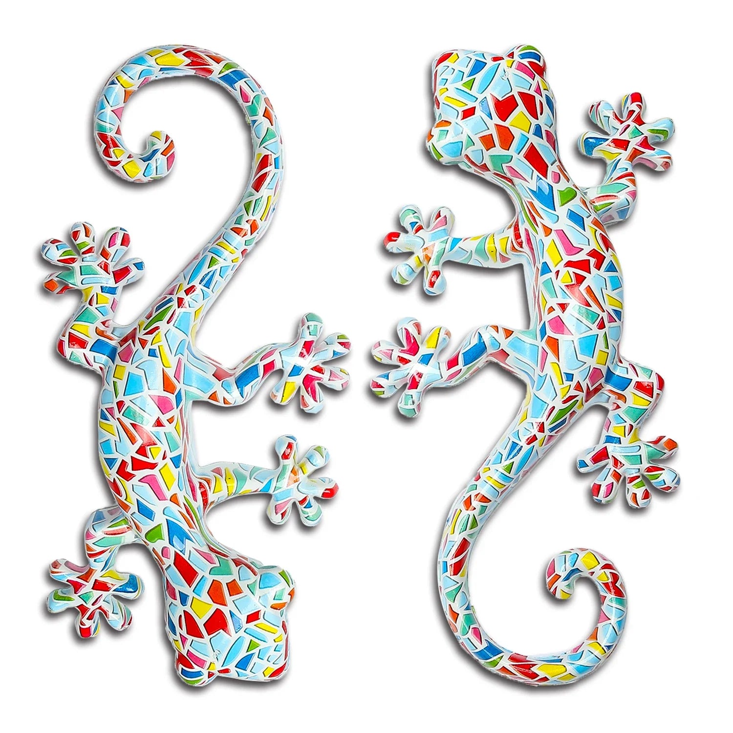 Garden Decor Statue Resin Gecko Wall Art Decor, Water Transfer Figurines Lizard Outdoor Hanging Decorations For Home Decor