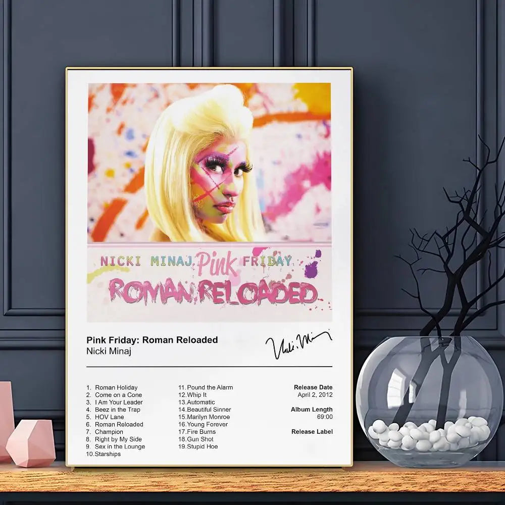 Rapper Nicki Minaj Poster HD Art Sticky Wall Waterproof Home Living Room Bar Decoration