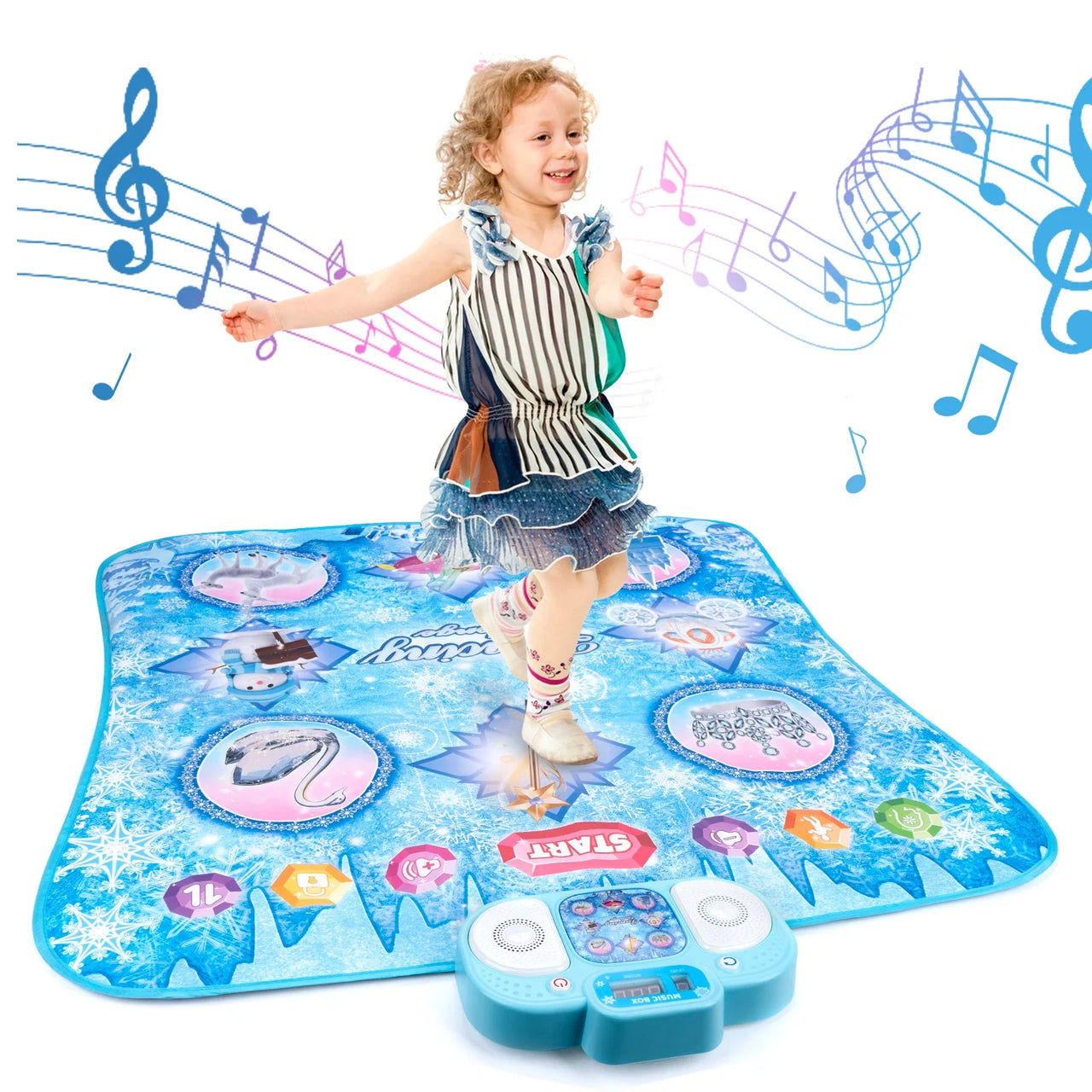 Dancing Blanket Kids Electronic Dance Mat Kid Floor Music Blanket Double Players Mode with 9 Levels Educational Toys Kids Gifts