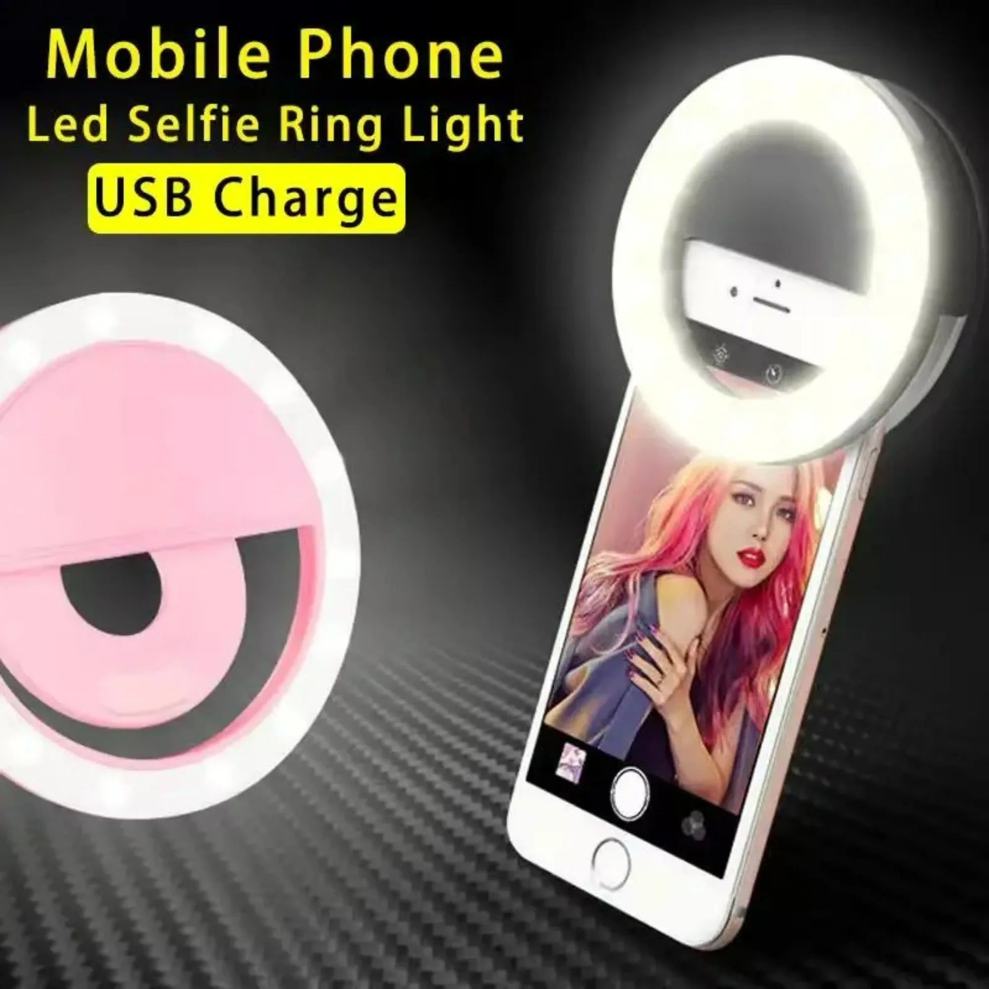LED Selfie Fill Light USB Charge Led Selfie Ring Light Mobile Phone Live Broadcast Video LED Selfie Ring Lamp for All Smartphone