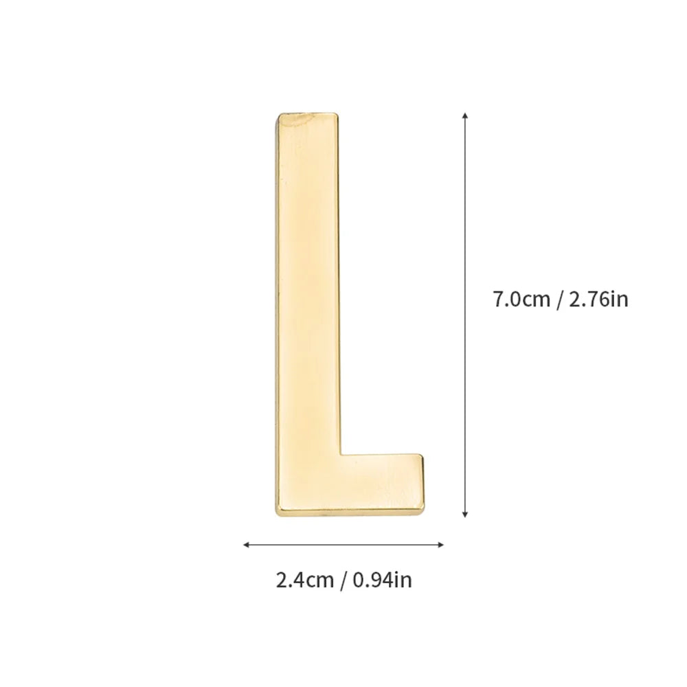 1Pcs Metal Self Adhesive House Number English Alphabet Letters for Apartment Room Door Plate Table Mailbox Number Stickers 7*3cm