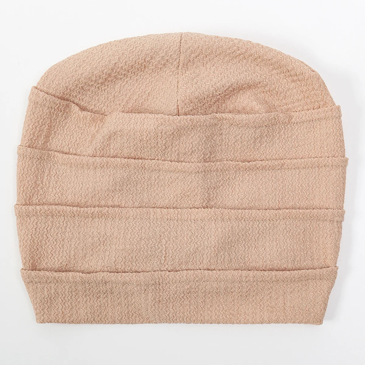 Trendy Crinkle Women's Solid Color Hijab Turban Soft Elastic Indian Bonnet Head Wrap Head Scarf Chemotherapy Cap