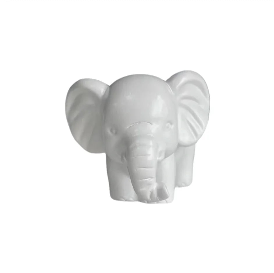 Nordic Style Black and White Golden Elephant Figurine, Auspicious Meaning Home Decoration Item, Stylish and Exquisite Decoration for Living Room and Study, Conveying a Warm Atmosphere