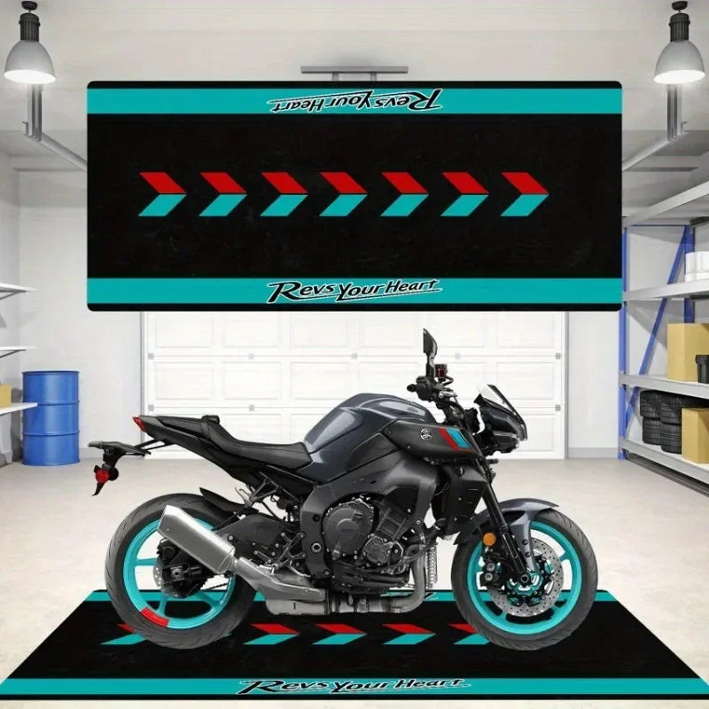 VIKAMA Motorcycle Display Floor Mat, Dirt-Resistant Home Decoration, Corridor And Passageway Carpet, Room Bedside Blanket