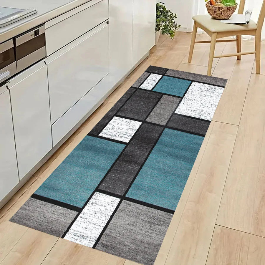 VIKAMA 1/2PCS Modern Simple Kitchen Mat Set Long Strip Absorbent Oil Absorbent Foot Mat Household Bathroom Door Mat