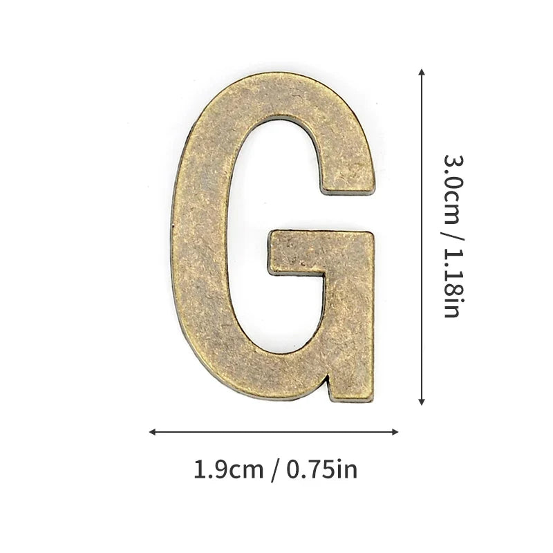 Metal Self Adhesive House Number English Alphabet Letters for Apartment Room Door Plate Table Mailbox Number Stickers 3*2cm