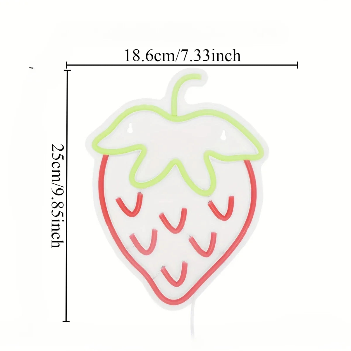 Strawberry Neon Sign LED Neon Light Wall Decor for Bdroom Game Room Store Party Kitchen Restaurant Club Gift for Friend