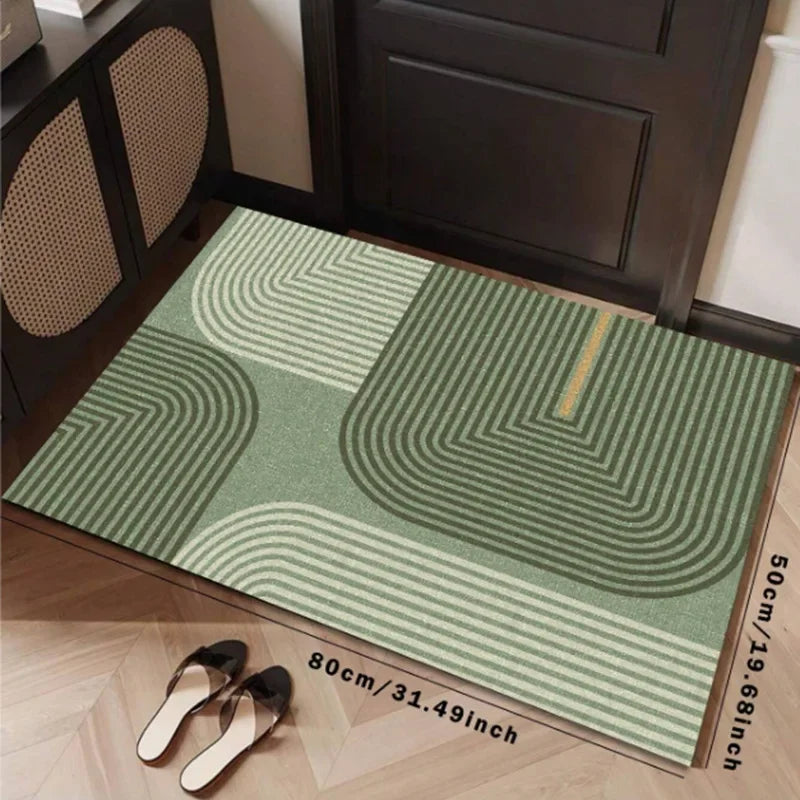 VIKAMA Minimalist Line Rug, Entrance Hallway Doormat, Kitchen And Bathroom Door Mat Stain-Resistant And Easy-Clean Home Decor