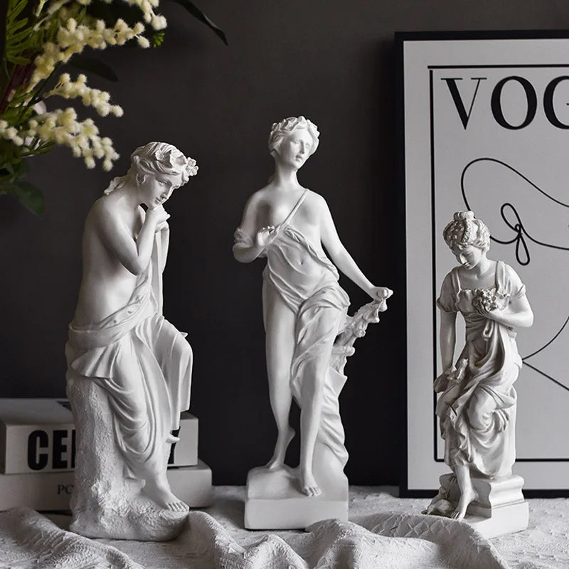 Ancient Greece Venus Emerging Goddess Resin Sculpture Handmade Classical Female Statue Aphrodite Ornament  Decor Art Collector