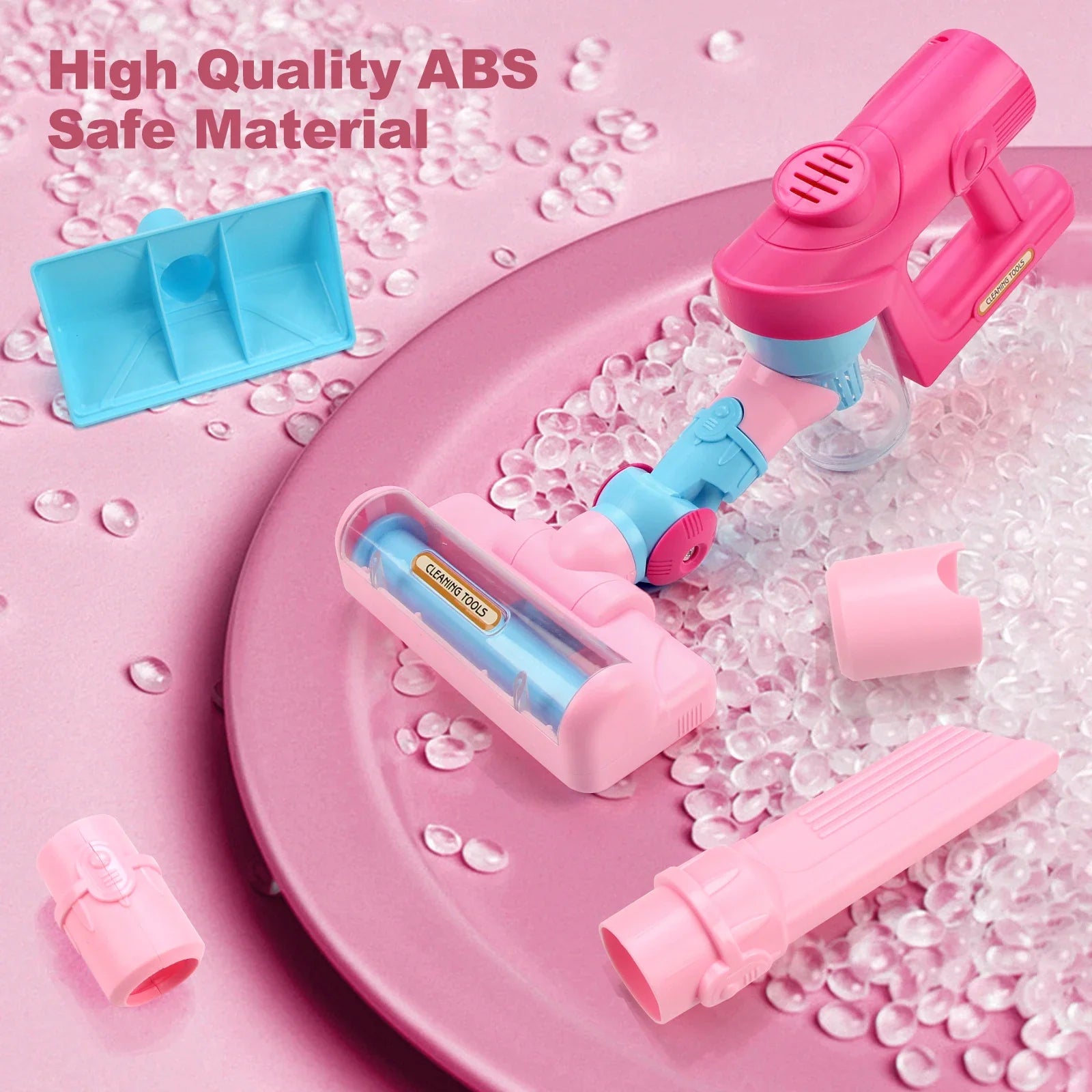 Electric Mini Vacuum Cleaner Simulation Housework Dust Catcher with Light and Music Educational Pretend Play Toys for Kids Gifts