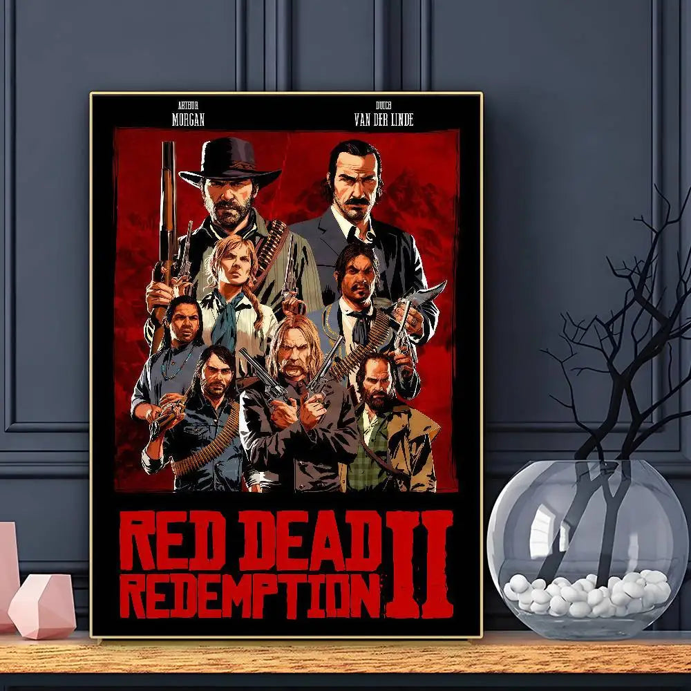 Game R-Red D-DeadS Redemption 2 Poster HD Art Sticky Wall Waterproof Home Living Room Bar Decoration