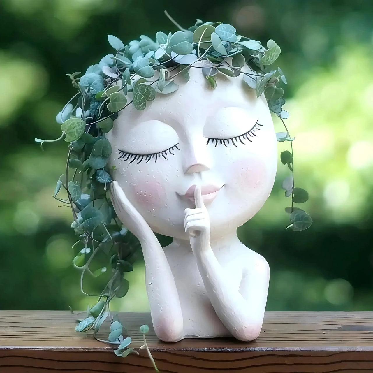 1 Piece Girl Face Vase, Creative Home Decoration, Balcony Living Room Decorative Ornaments, Christmas Gift, Thanksgiving Gift