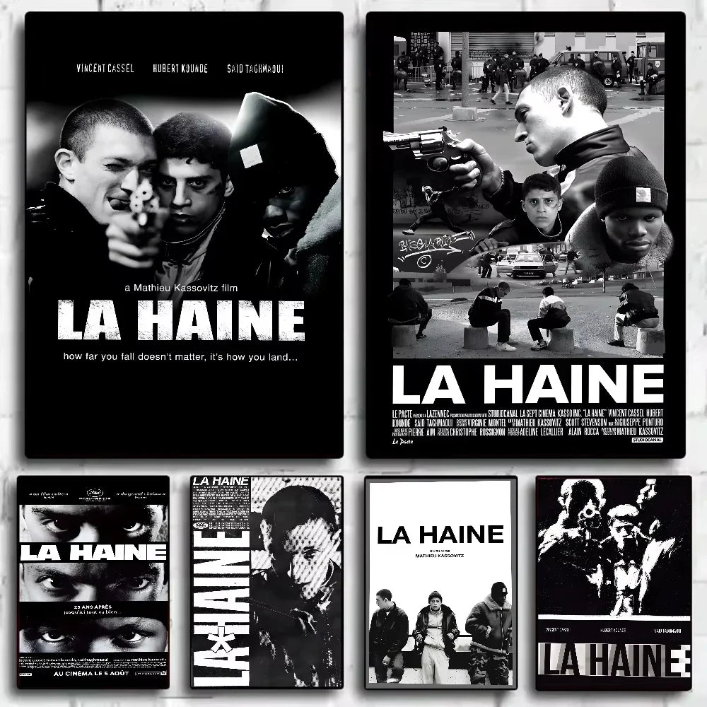 La Haine 1995 Movies Poster HD canvas painting home living room bedroom bar aesthetic decoration