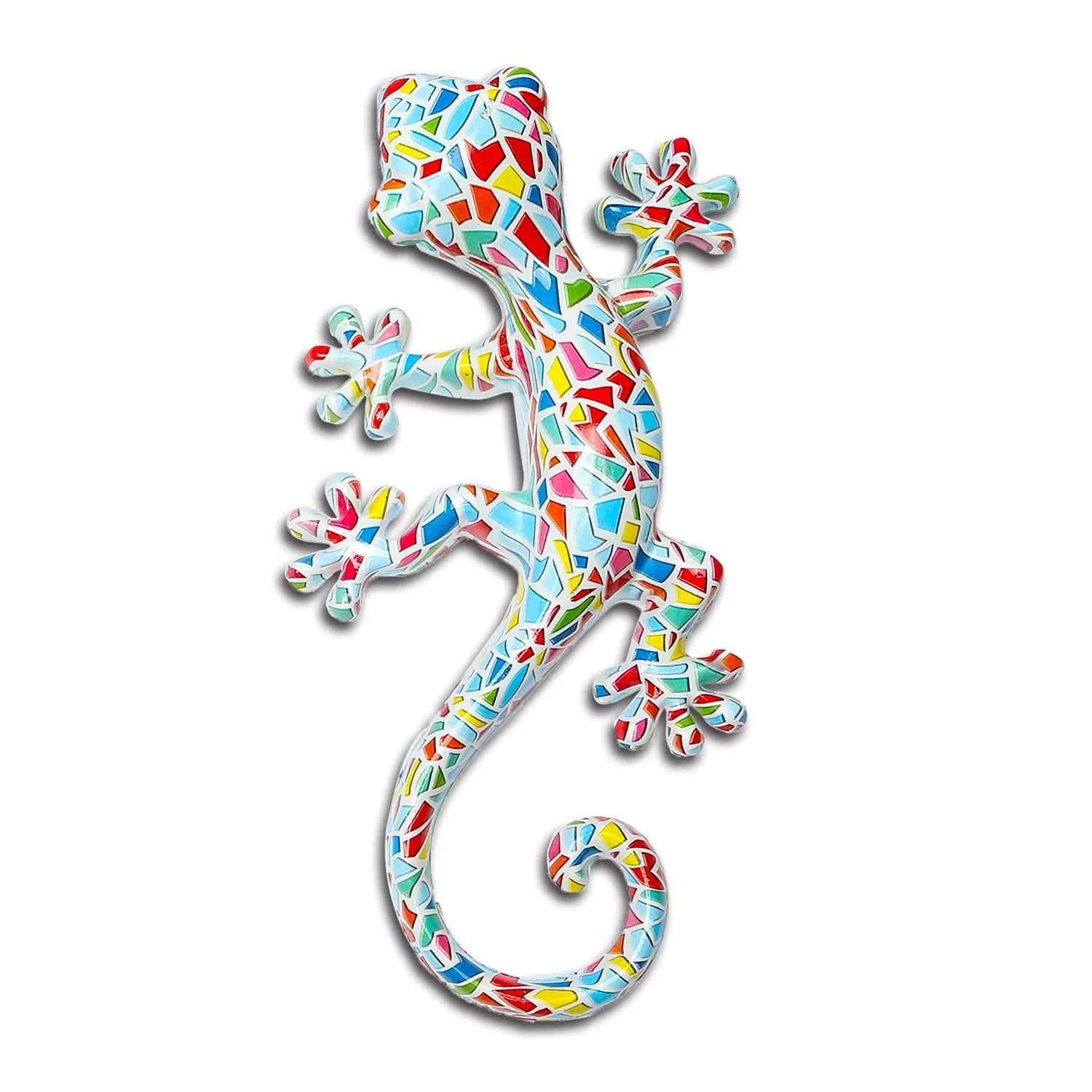 Garden Decor Statue Resin Gecko Wall Art Decor, Water Transfer Figurines Lizard Outdoor Hanging Decorations For Home Decor