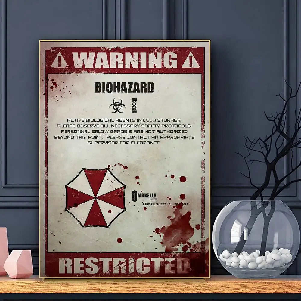 R-RESIDENT Game E-EVILs Poster HD Art Sticky Wall Waterproof Home Living Room Bar Decoration