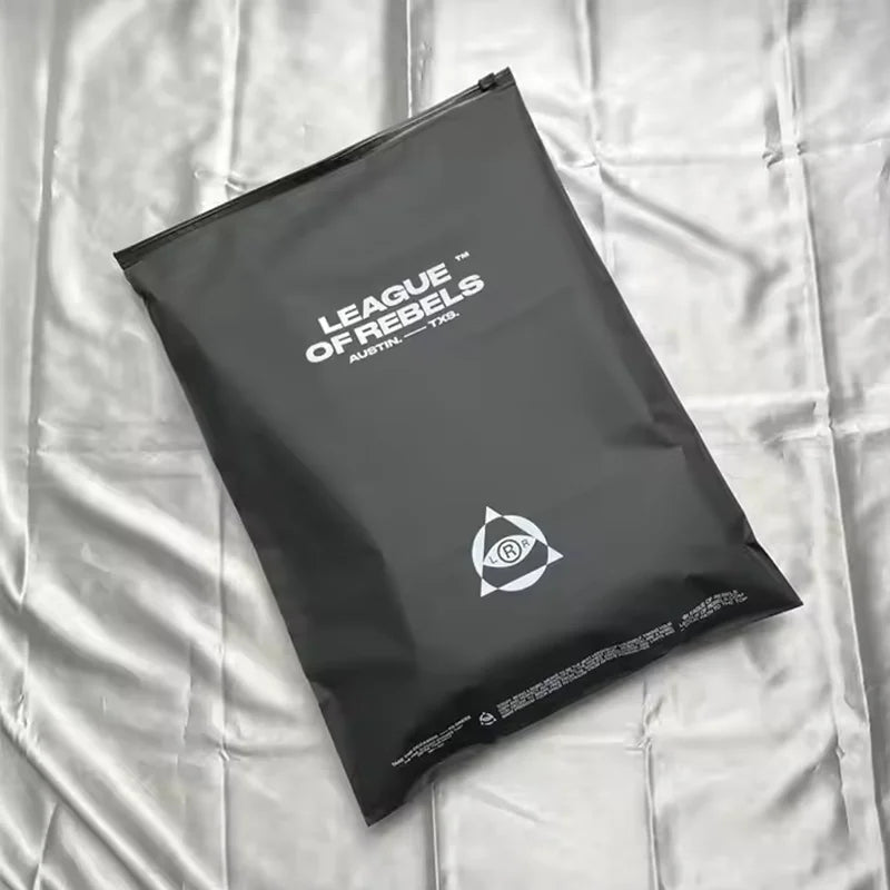 50pcs black frosted zipper bag swimsuit self-sealing bag clothing packaging bag small business product custom printing logo