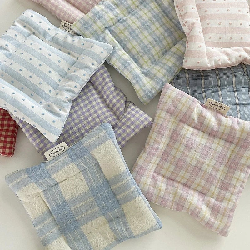 Korean Cotton Coaster Key Storage Jewellery Mat Double-sided Thickened Fabric Sweet Drawstring Portable Accessories  Cafe
