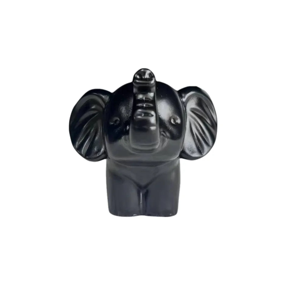 Nordic Style Black and White Golden Elephant Figurine, Auspicious Meaning Home Decoration Item, Stylish and Exquisite Decoration for Living Room and Study, Conveying a Warm Atmosphere