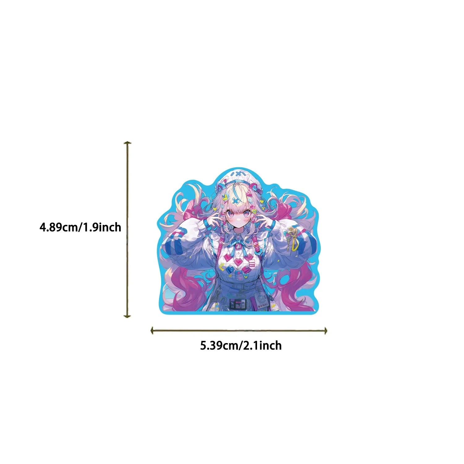 50/100PCS Sweet Girl Colorful Edge Graffiti Stationery Stickers Decorative Guitar Notebook Luggage DIY Waterproof Stickers