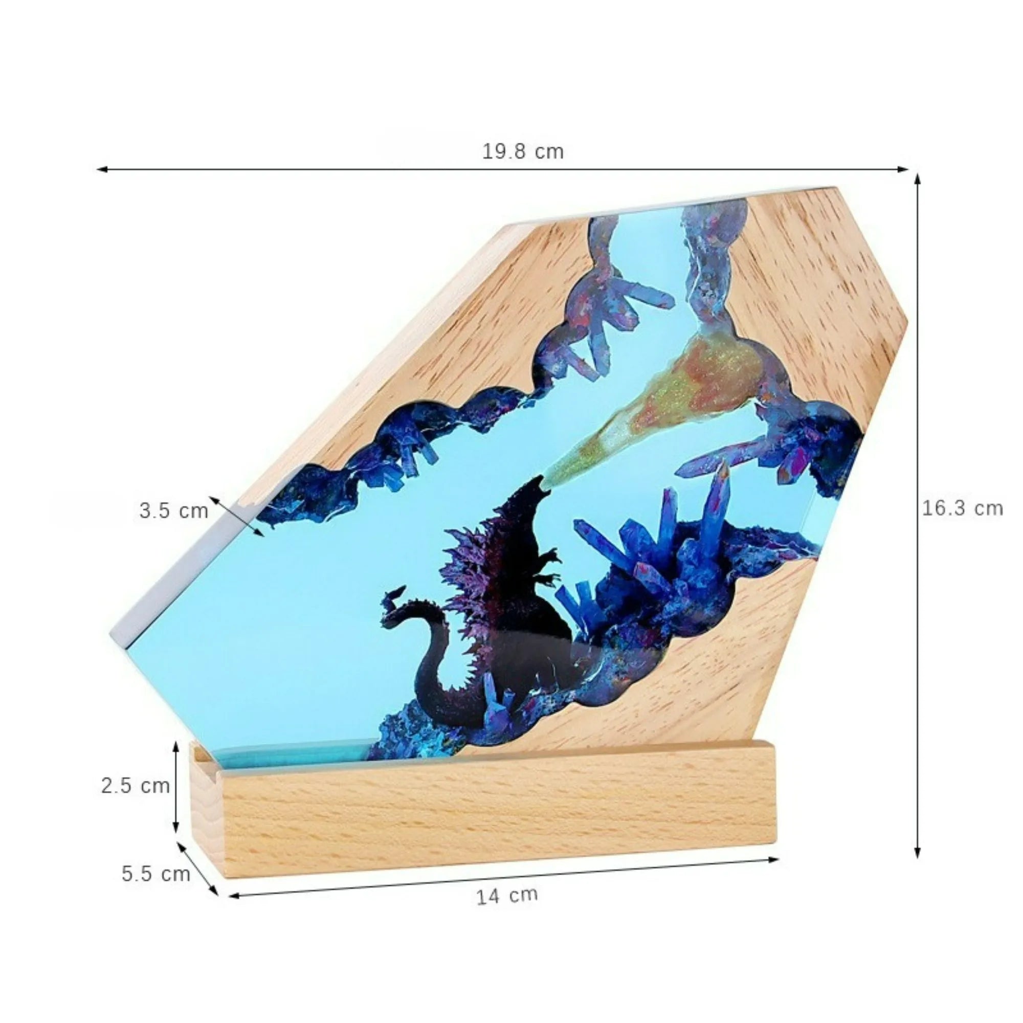 Seabed Exploration Organism Resin Table Light 2 Divers Resin Table Light Deep Sea Diver Night Light Bedroom Office Desk Decor