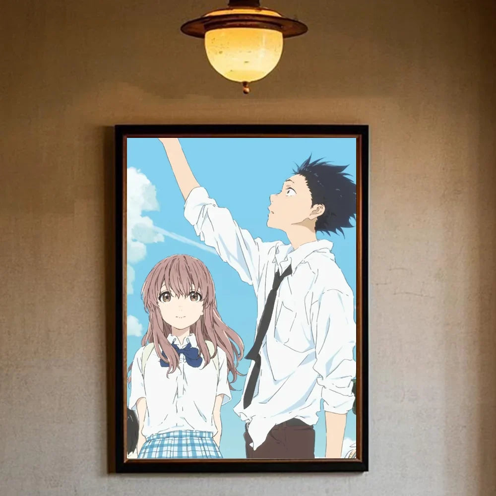 A Silent Voice Movie Poster HD art sticky wall waterproof home living room bedroom bar aesthetic decoration