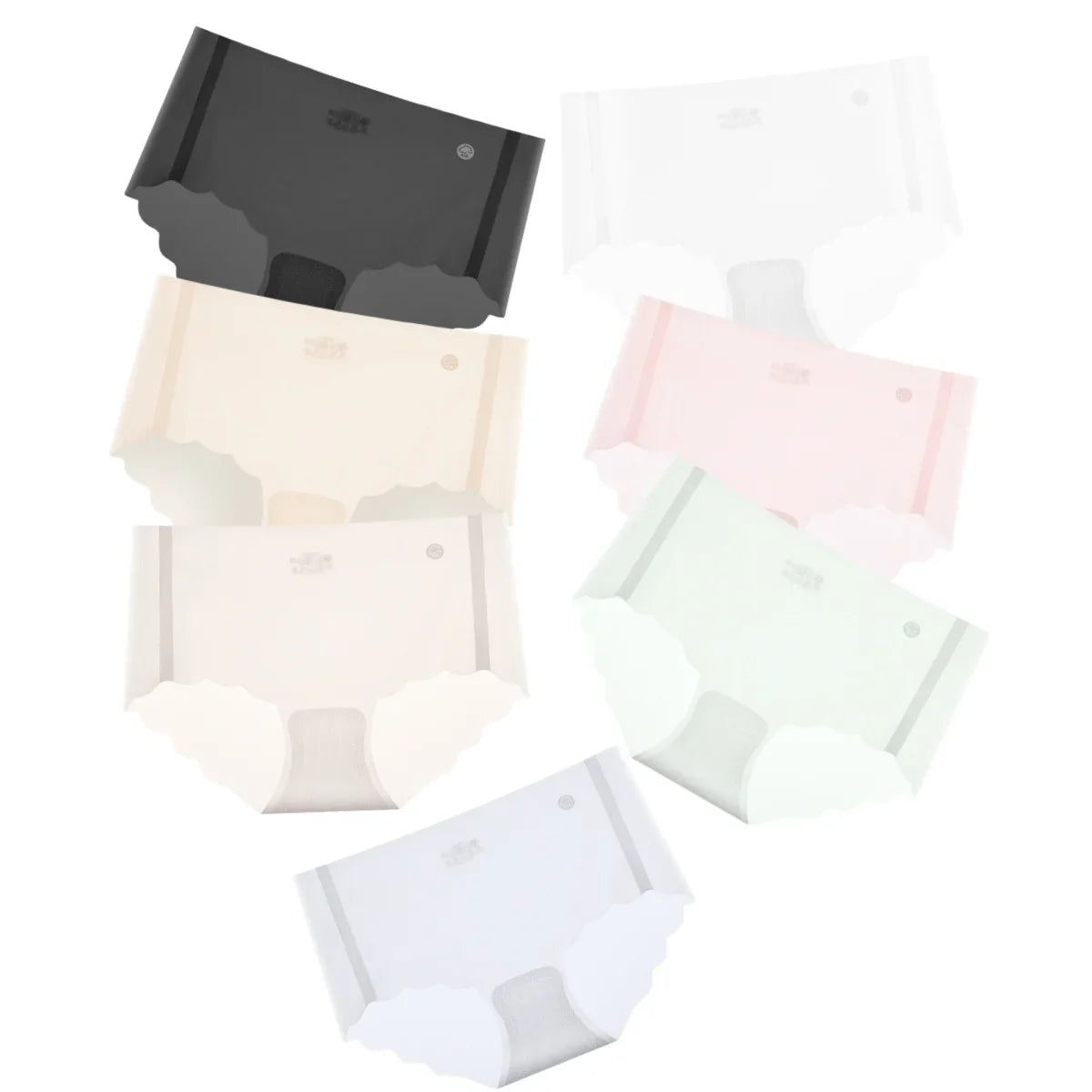 7Pcs/Set Ultra-Thin Panties Women's Sexy Lingerie Quick Drying Briefs Low Rise Underwear Summer Invisible Ice Silk Panties