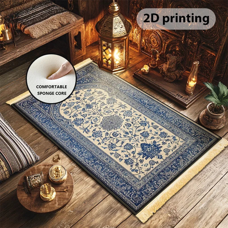 VIKAMA Islamic Fringed Prayer Mat, Soft And Machine-Washable Prayer Mat, Muslim Prayer Rug, Suitable For Home Use And Pilgrimage