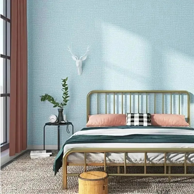 50cm Self-Adhesive Foam Wall Panel Wide 3D Linen PVC Texture Waterproof Soundproof Removable for Living Room Bedroom Home Decor