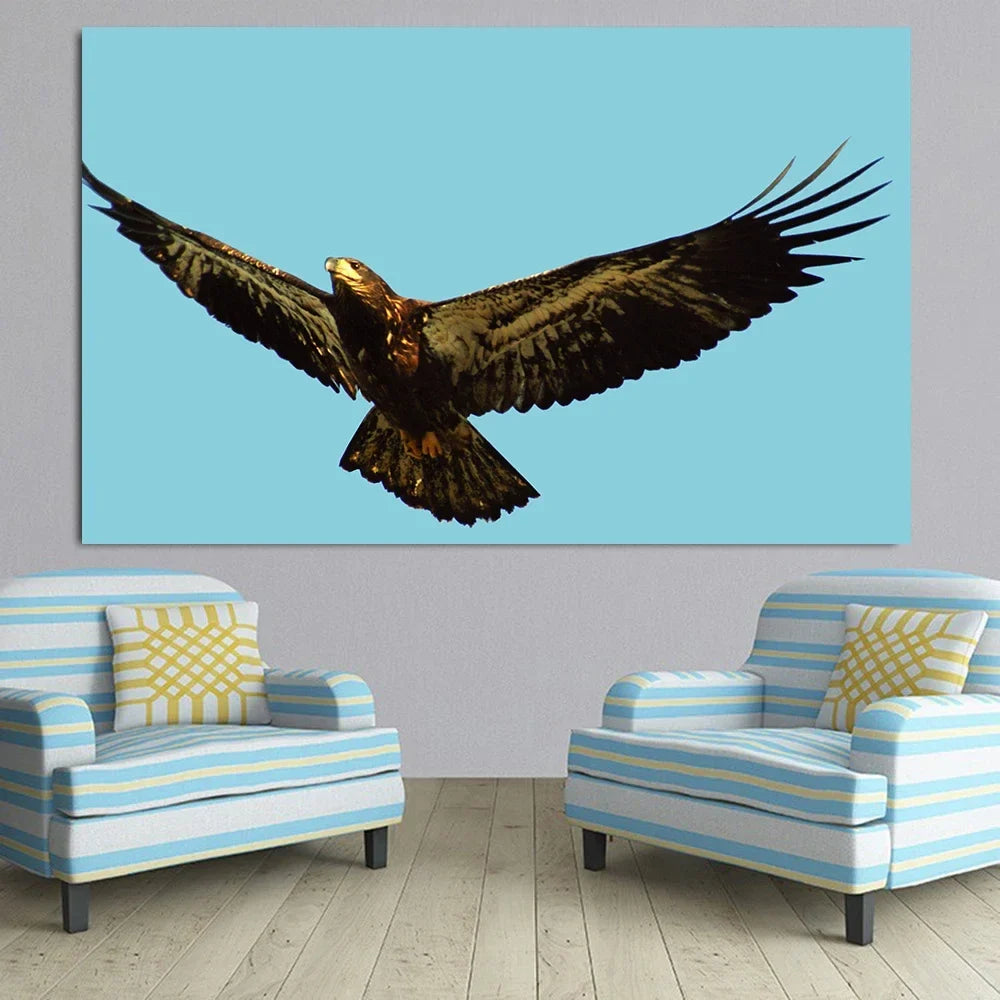 Modern Simple Wall Art Animal Eagle Roc Spreading Wings HD Canvas Print Poster Home Living Room Bedroom Decorative Painting