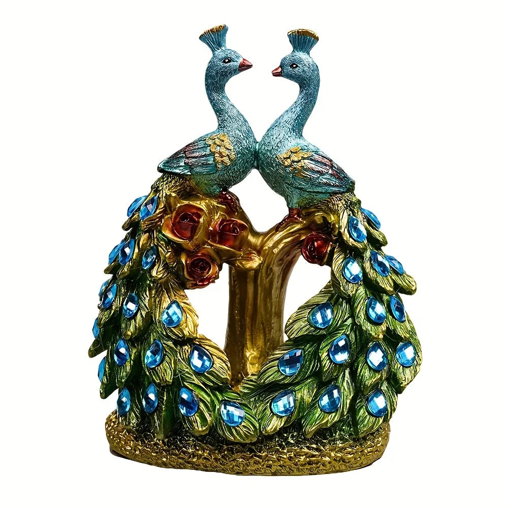 Resin peacock decorations, peacock decorations, holiday decorations, christmas decorations, peacock lovers, peacock gifts。