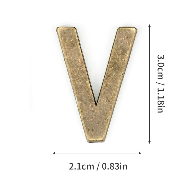 Metal Self Adhesive House Number English Alphabet Letters for Apartment Room Door Plate Table Mailbox Number Stickers 3*2cm