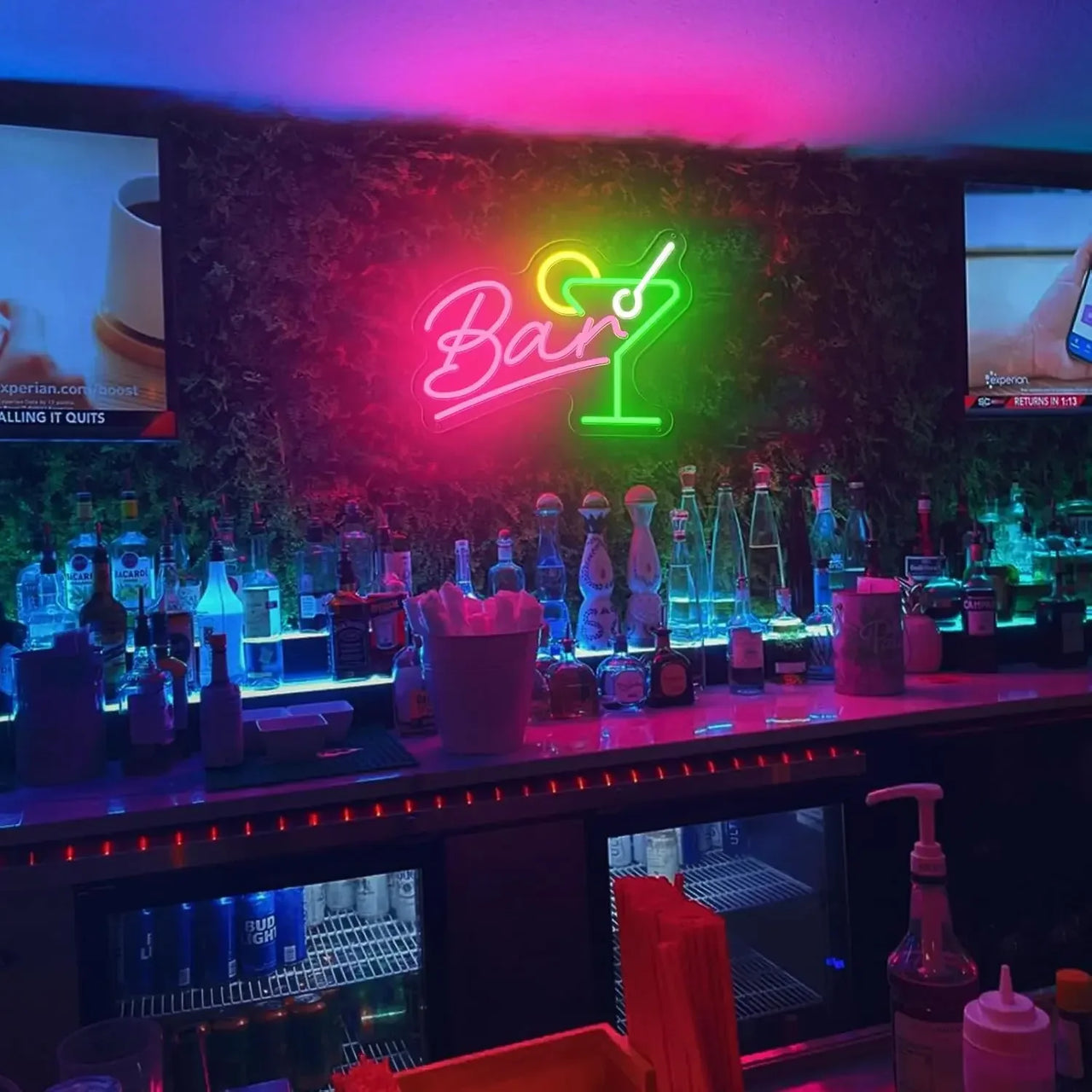 Bar Neon Sign LED Neon Lights Sign USB Powered Wall Decor for Bar Cart Party Club Man Cave Cocktail Bar Gift for Friend
