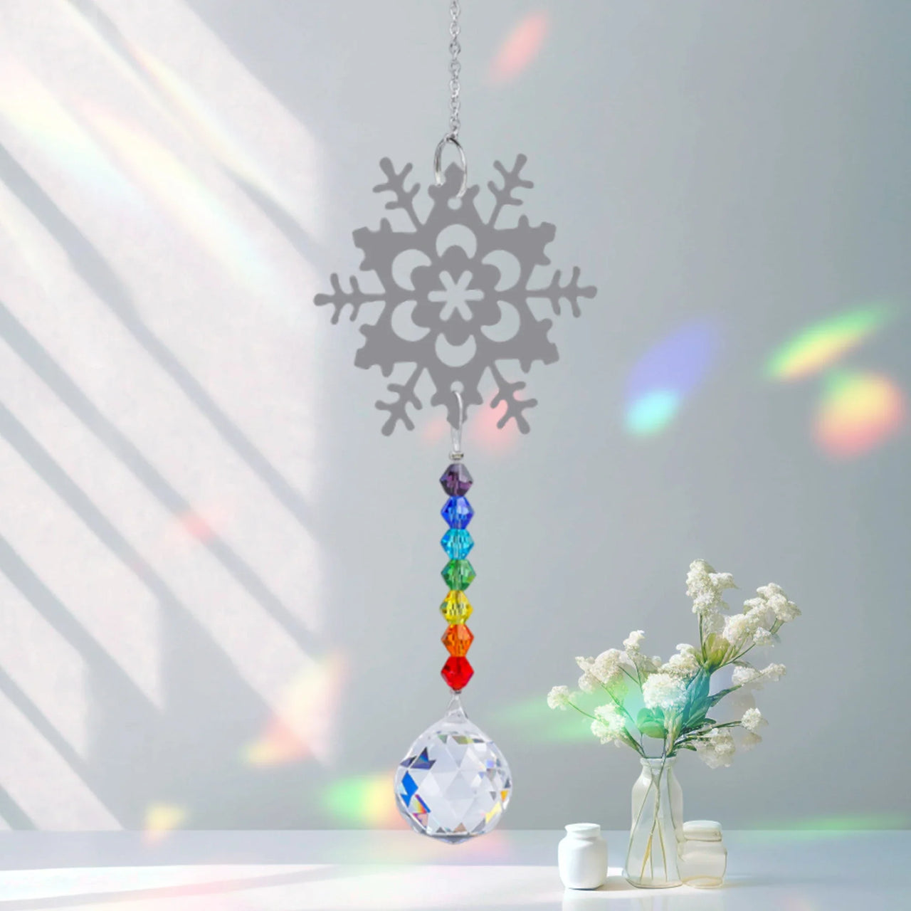 Animal metal sheet butterfly pendant crystal ball prism sun catcher DIY hanging decoration window decoration garden sun catcher