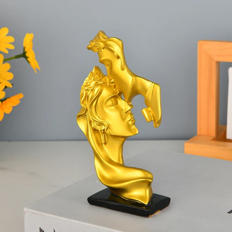 Our resin couple figurines are made of one-piece molding technology, the surface is neat and smooth, not easy to oxidize and fad