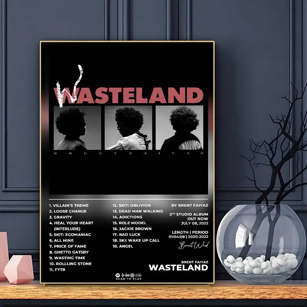Singer B-Brent F-Faiyaz Icon Poster HD Art Sticky Wall Waterproof Home Living Room Bar Decoration