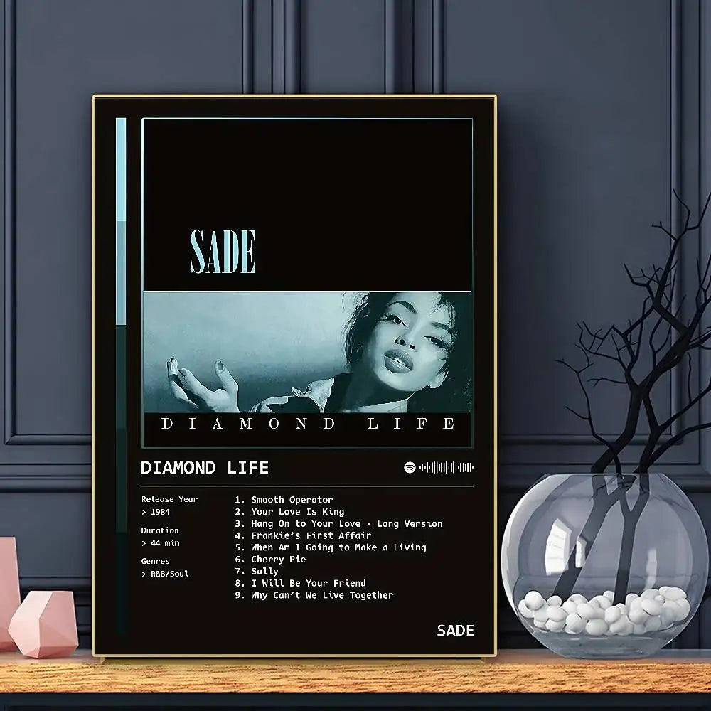 Singer S-SADE Poster HD Art Sticky Wall Waterproof Home Living Room Bar Decoration