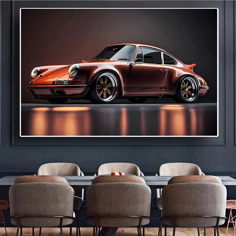 911 GT3 RS Car Generation Supercar Poster Canvsa Print Painting Home Decor Wall Art Decoration Gift For Car Lover Frameless